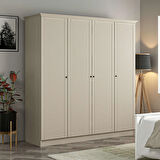 Kale 4 Kapaklı 2Ç Taçlı Dolap Kumtaşı Mebran Panjur Kumtaşı 190CM