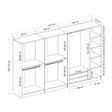 Kale 7 Kapaklı 2Ç Taçlı Dolap Kumtaşı Mebran Panjur Kumtaşı 190CM