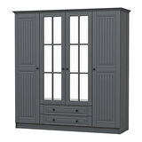 Kale 4 Kapaklı 2Ç Taçlı Dolap Mebran İlkbahar Antrasit 190CM