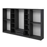 Kale 8 Kapaklı 2Ç Taçlı Dolap Mebran İlkbahar Antrasit 190CM