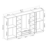 Kale 8 Kapaklı 2Ç Taçlı Dolap Mebran İlkbahar Antrasit 190CM
