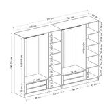 Kale 6 Kapaklı 4Ç Taçlı Dolap Kumtaşı Mebran İlkbahar Kumtaşı 190CM