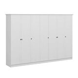 Kale 7 Kapaklı 4Ç Taçlı Dolap Beyaz Mebran Panjur Beyaz 210CM