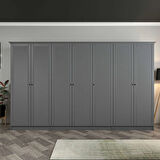 Kale 7 Kapaklı 2Ç Taçlı Dolap Antrasit Mebran Panjur Antrasit 210CM