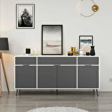 Elina Ayaklı Konsol - Beyaz/Antrasit