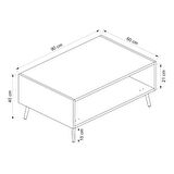 Elina Ayaklı Orta Sehpa - Antrasit/Kumtaşı