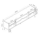 Elina Ayaklı Tv Ünitesi - Antrasit/Antrasit