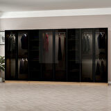 Kale 8 Füme Cam Kapaklı 2Ç Dolap Dore Füme Cam 190CM