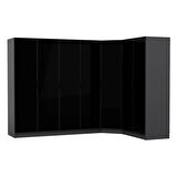 Kale 7 Füme Cam Kapaklı 2Ç Köşe Dolap Antrasit Füme Cam 190CM