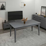 Elina Açılır Yemek Masası - Antrasit/Antrasit