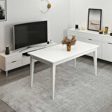 Elina Açılır Yemek Masası - Beyaz/Beyaz