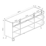 Elina Ayaklı Konsol Aynalı - Dore/Beyaz