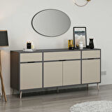 Elina Ayaklı Konsol Aynalı - Antrasit/Kumtaşı