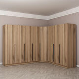 Kaleplus 8 Kapaklı 4 Çekmeceli Köşe Dolap Dore Dore Plus 190CM