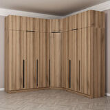 Kaleplus 7 Kapaklı 4 Çekmeceli Köşe Dolap + Yüklük Dore Dore Plus 235CM