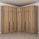 Kaleplus 7 Kapaklı 4 Çekmeceli Köşe Dolap + Yüklük Dore Dore Plus 235CM