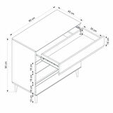 Star Şifonyer 4C Soft - Kumtası Siyah