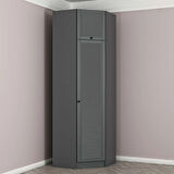 Kale 1 Kapaklı Köşe Dolap Antrasit Mebran Panjur + Yüklük 235CM