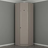 Kale 1 Kapaklı Köşe Dolap Kumtaşı Mebran Panjur + Yüklük 235CM