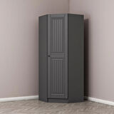 Kale 1 Kapaklı Köşe Dolap Antrasit Mebran Antrasit İlkbahar 210CM