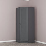 Kale 1 Kapaklı Köşe Dolap Antrasit Mebran Panjur 210CM