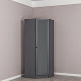 Kale 1 Kapaklı Köşe Dolap Antrasit Mebran Panjur 210CM