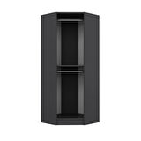 Kale 1 Kapaklı Köşe Dolap Antrasit Mebran Panjur 210CM