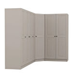 Kale 7 Kapaklı 2 Çekmeceli Köşe Dolap Kumtaşı Mebran İlkbahar 210CM