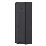 Kale 1 Kapaklı Köşe Dolap Antrasit Mebran Panjur + Yüklük 255CM