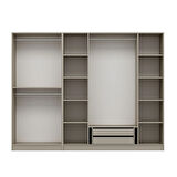 Kale 6 Bölmeli 2 Çekmeceli Giyinme Dolabı Kumtaşı 190CM