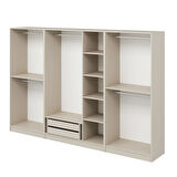 Kale Plus 7 Mebran Kapaklı 2 Çekmeceli Dolap Kumtaşı Mebran 190CM