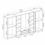 Kale Plus 8 Mebran Kapaklı 2 Çekmeceli Dolap Kumtaşı Mebran 190CM