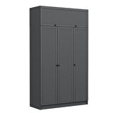 Kale 3 Mebran Panjur Kapaklı 2 Çekmeceli Dolap Ve Yüklük Antrasit 235CM