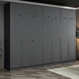 Kale 7 Mebran Panjur Kapaklı 4 Çekmeceli Dolap Ve Yüklük Antrasit 235CM