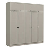 Kale 5 Mebran Panjur Kapaklı 2 Çekmeceli Dolap Ve Yüklük Kumtaşı 235CM