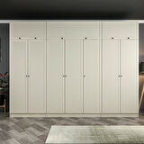 Kale 7 Mebran Panjur Kapaklı 2 Çekmeceli Dolap Ve Yüklük Kumtaşı 235CM