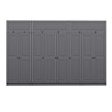 Kale 8 Kapaklı 2 İç Çekmeceli Dolap Ve Yüklük Antrasit Mebran İlkbahar 235CM