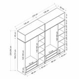 Kale 6 Kapaklı 4 İç Çekmeceli Dolap Ve Yüklük Kumtaşı Mebran İlkbahar 235CM