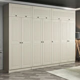 Kale 7 Kapaklı 2 İç Çekmeceli Dolap Ve Yüklük Kumtaşı Mebran İlkbahar 235CM