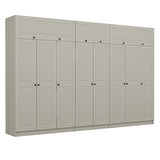 Kale 8 Kapaklı 4 İç Çekmeceli Dolap Ve Yüklük Kumtaşı Mebran İlkbahar 235CM