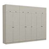 Kale 7 Kapaklı 2 İç Çekmeceli Dolap Ve Yüklük Kumtaşı Mebran İlkbahar 255CM