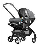 Merkür Bebe Onyx 2'si 1 Arada Oto Koltuğu Bebek Arabası Gri