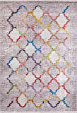 Modern Gri Geometrik Desen Dijital Baskı Hipoalerjenik Kaymaz Taban Halı Yolluk