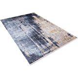 Modern Mavi Dijital Baskı Hipoalerjenik Kaymaz Taban Halı Yolluk HA174 