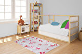 Çocuk Halısı ve Bebek Halısı Yıkanabilir Kaymaz Taban Pembe Desen Dijital Baskı Halı HC049