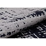 Modern Siyah Dijital Baskı Hipoalerjenik Kaymaz Taban Halı Yolluk