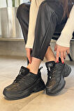 Kadın Ortopedik Taban File Detaylı Sneaker 040