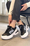 Kadın Ortopedik Taban File Detaylı Sneaker 040