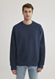 Bisiklet Yaka Gri Sweatshirt 0S10276-82183