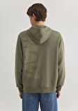 Mavi Logo Baskılı Kapüşonlu Haki Sweatshirt 0611317-71546